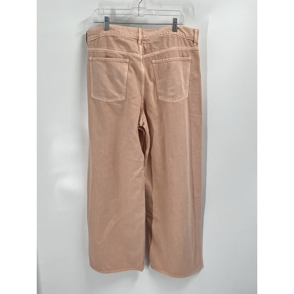 Old Navy Mid Rise Baggy Wide Leg Jeans Peach Sz 14 NWT - Picture 5 of 6
